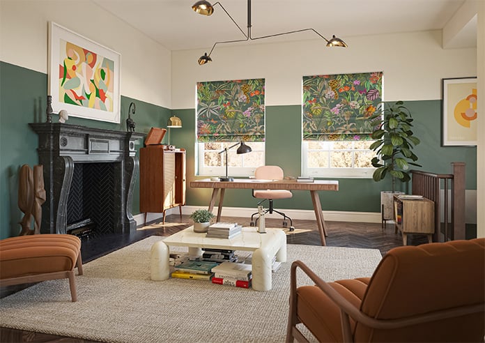 Barbados, Lush Green - Motorised Roman Blind - Image 6